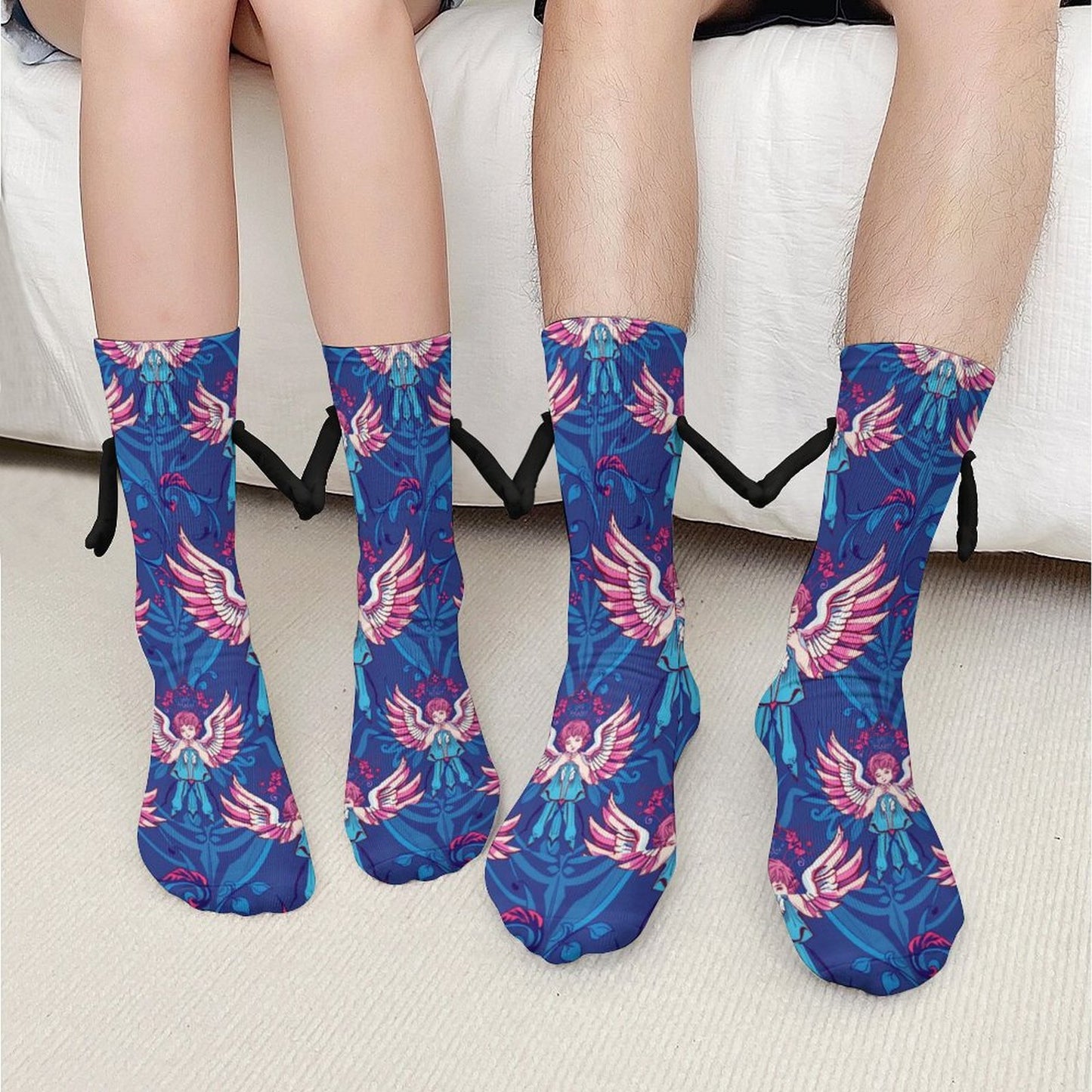 Munsieur Design Buddy Socks Magnetic Holding Hands Funny Socks accessories