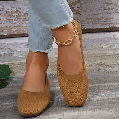 Square Toe Flat Slip-Ons - Munsieur