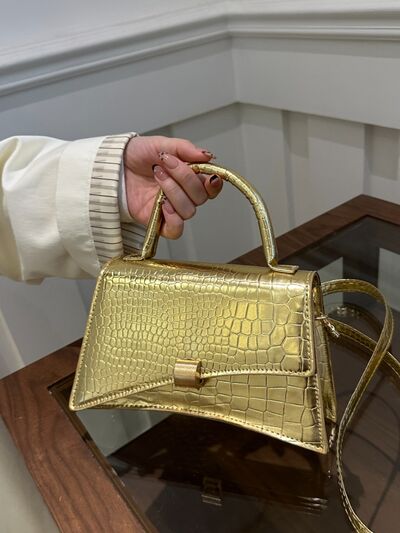 Solid Color PU Leather Handbag - Munsieur