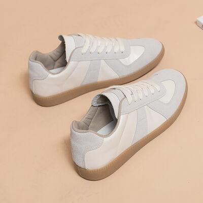 Lace Up Round Toe Sneakers - Munsieur
