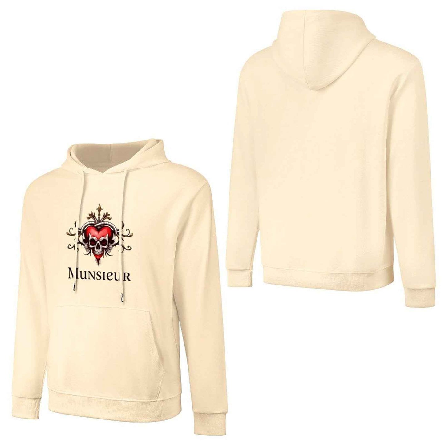 Munsieur Deadly Love: Skull Hoodie for Men - Munsieur
