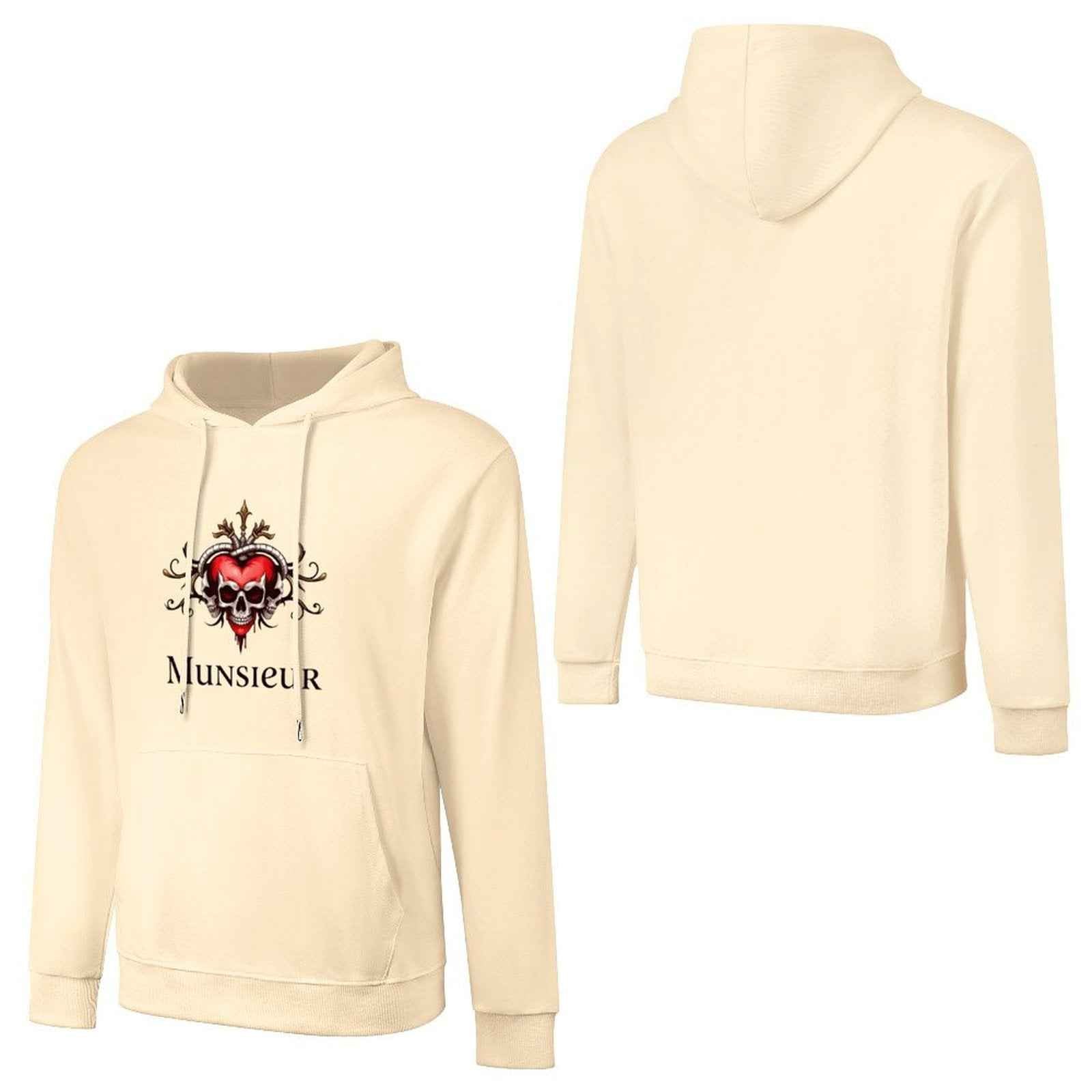 Munsieur Deadly Love: Skull Hoodie for Men - Munsieur