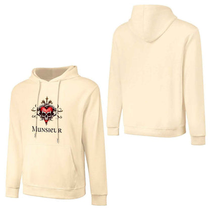 Munsieur Deadly Love: Skull Hoodie for Men - Munsieur