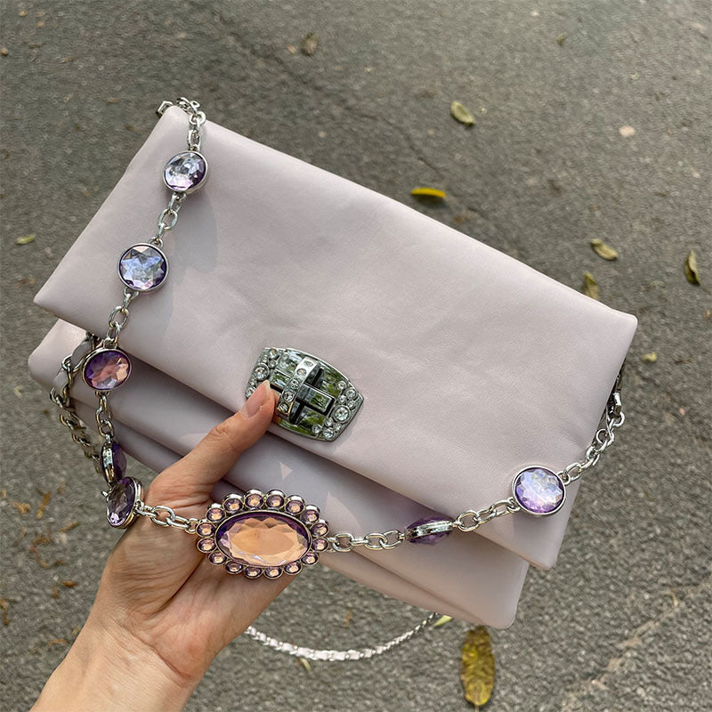 Shiny Diamond-encrusted Rhinestone Women's Trendy Messenger Handbag
