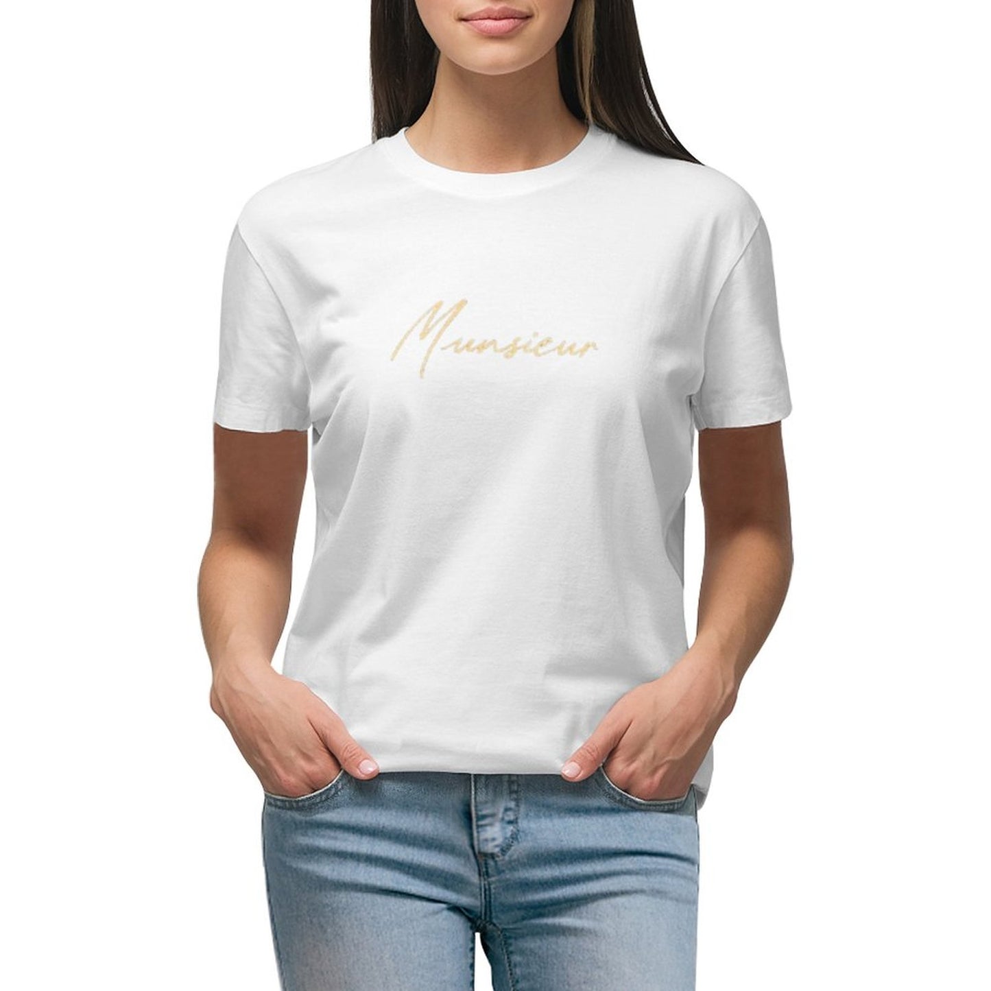 Women's Munsieur Brand T-shirt Comfortable Cotton Casual Streetwear