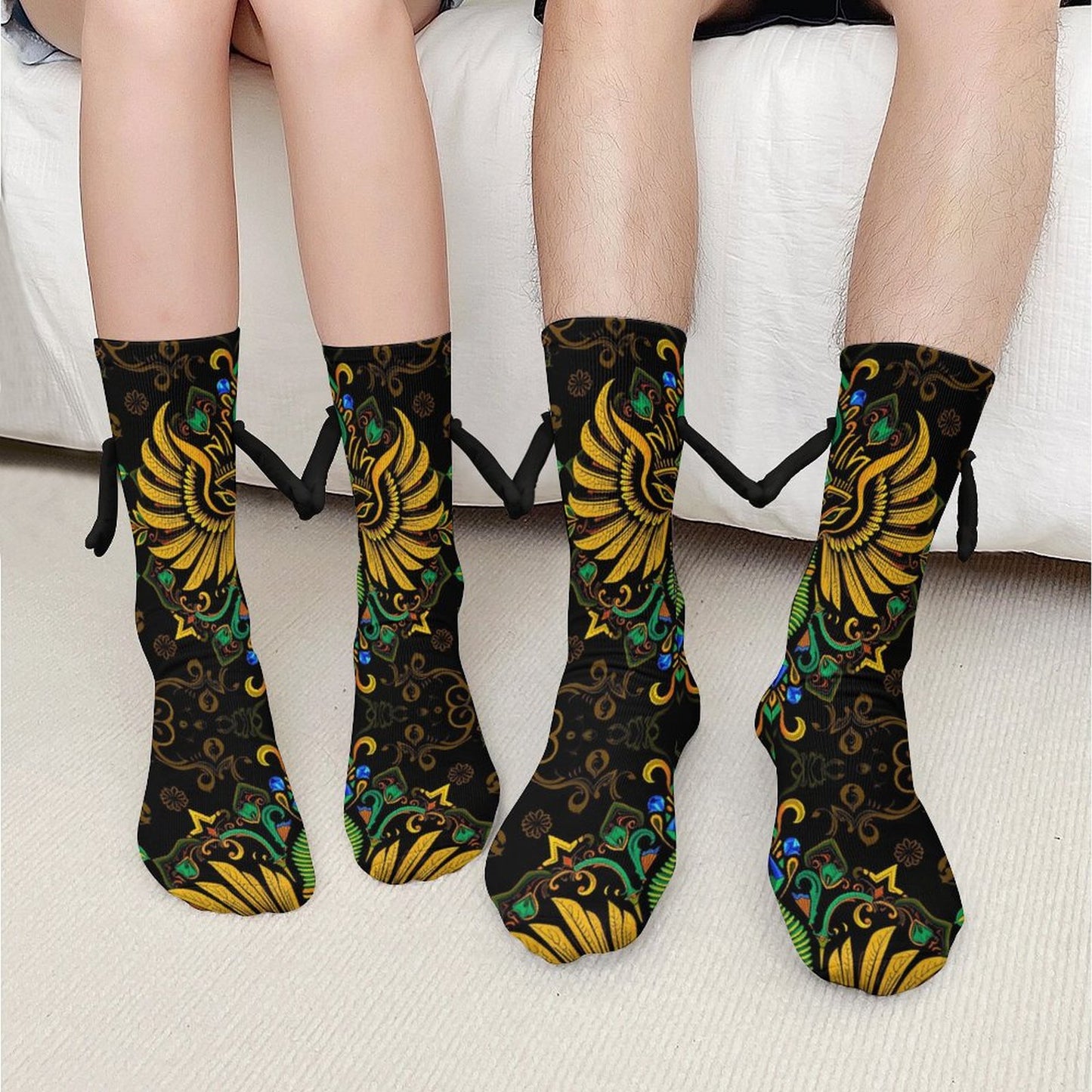Munsieur Design Buddy Socks Magnetic Holding Hands Funny Socks accessories