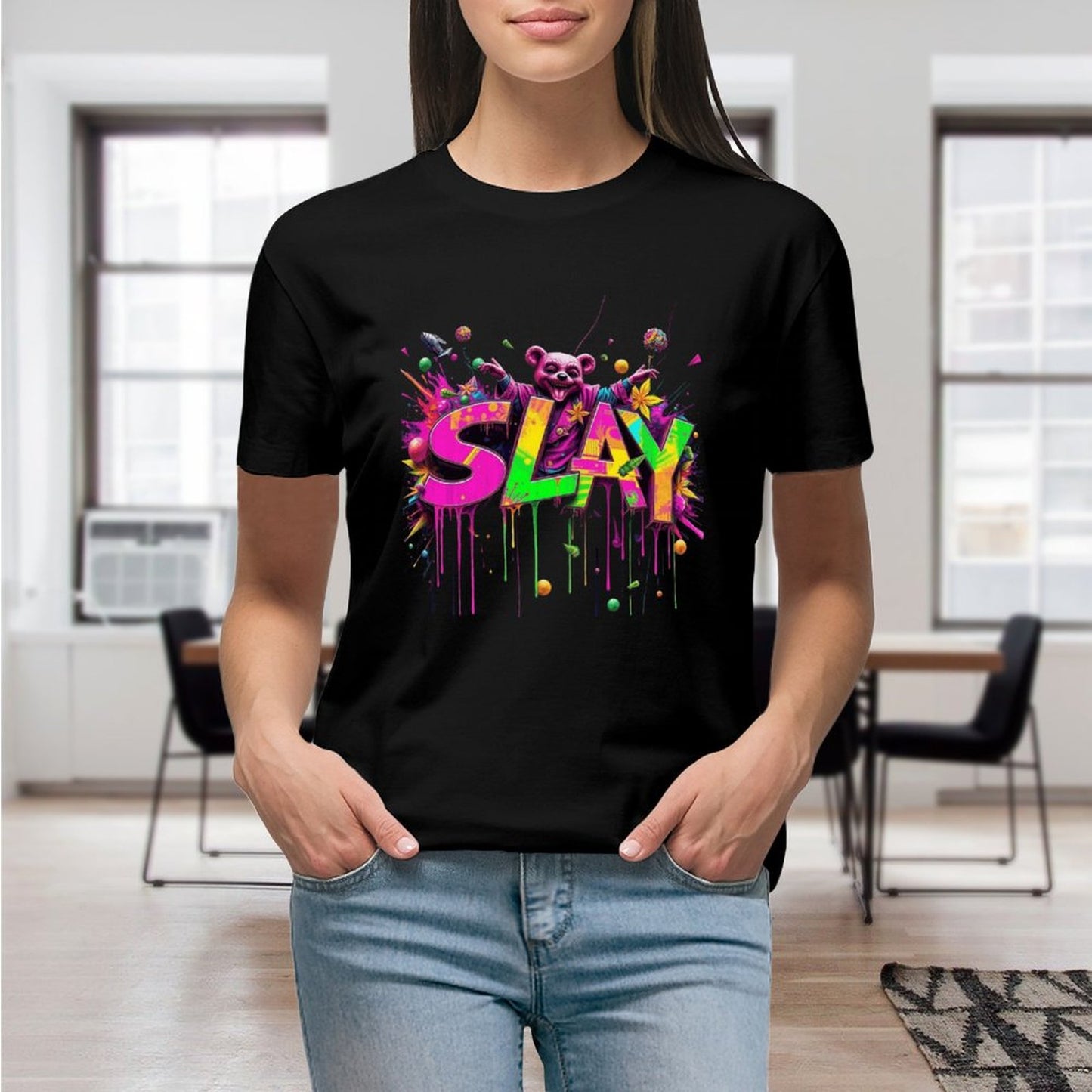 Women's T-shirt "Slay" Designer Streetwear Crown Co.👑