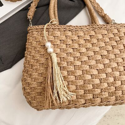 Braided Strap Paper Weave Shoulder Bag - Munsieur