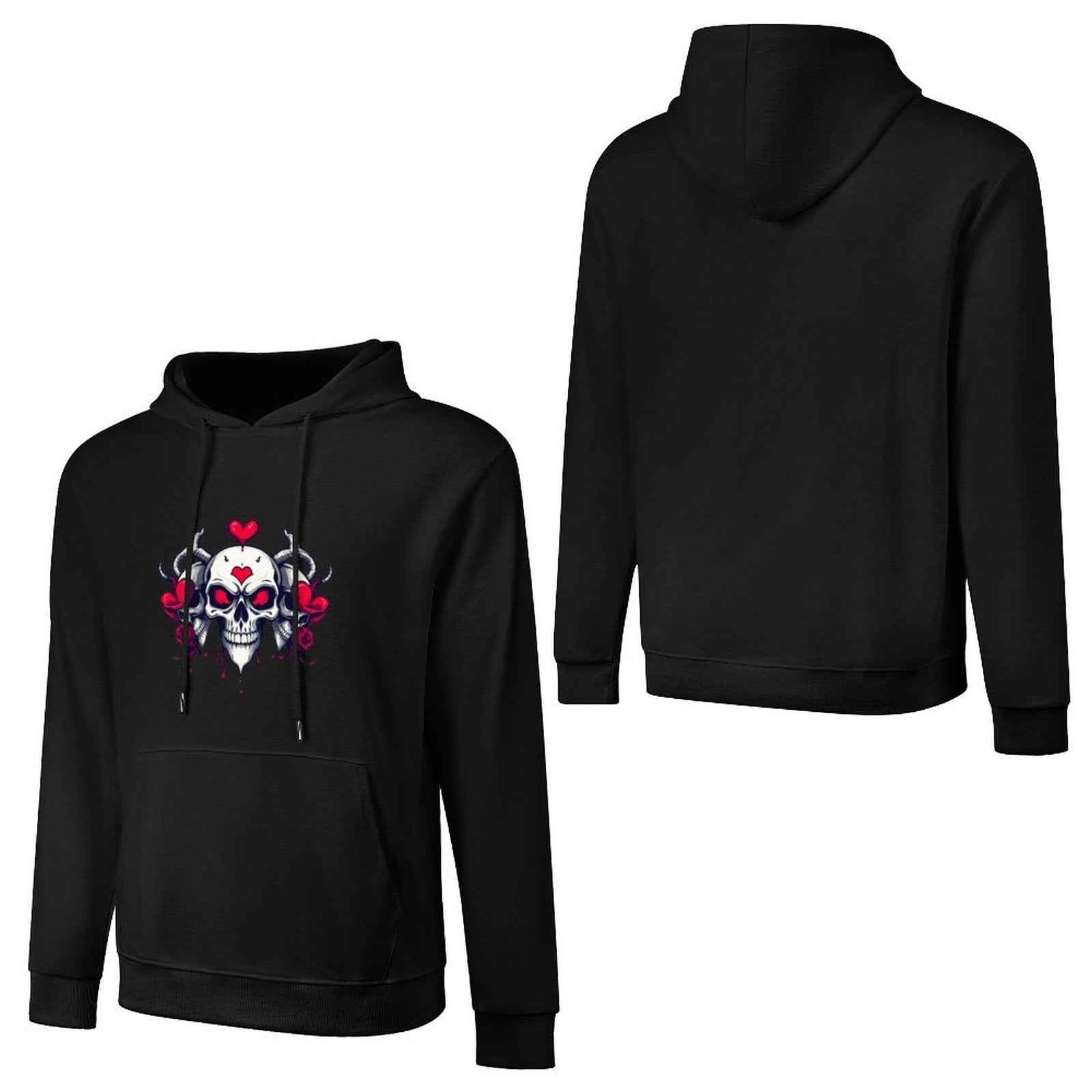Munsieur Bleeding Royalty: Skull Hoodie for Men - Munsieur