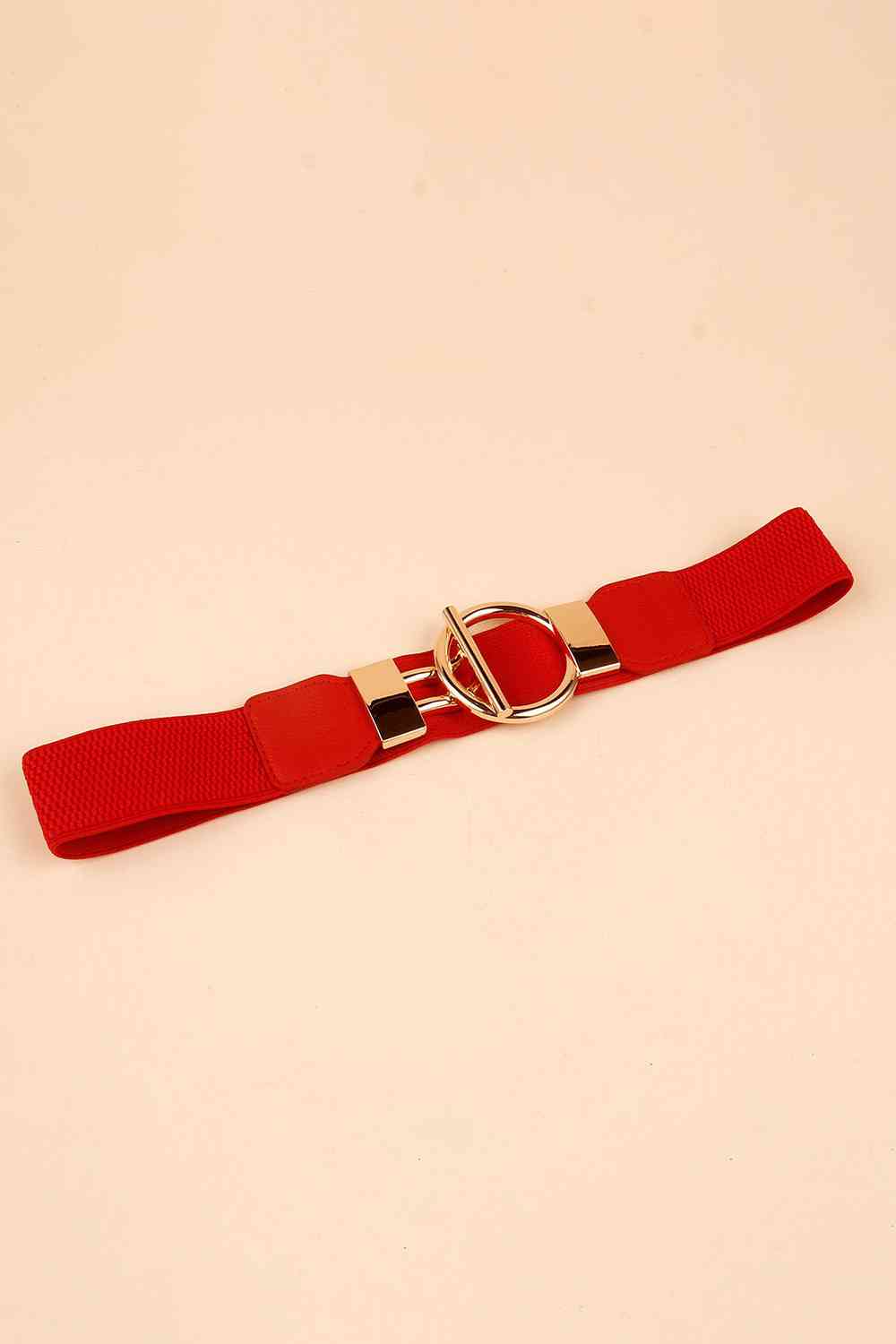Circle Shape Buckle Zinc Alloy Buckle PU Leather Belt - Munsieur