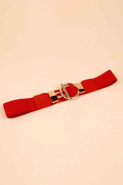 Circle Shape Buckle Zinc Alloy Buckle PU Leather Belt - Munsieur