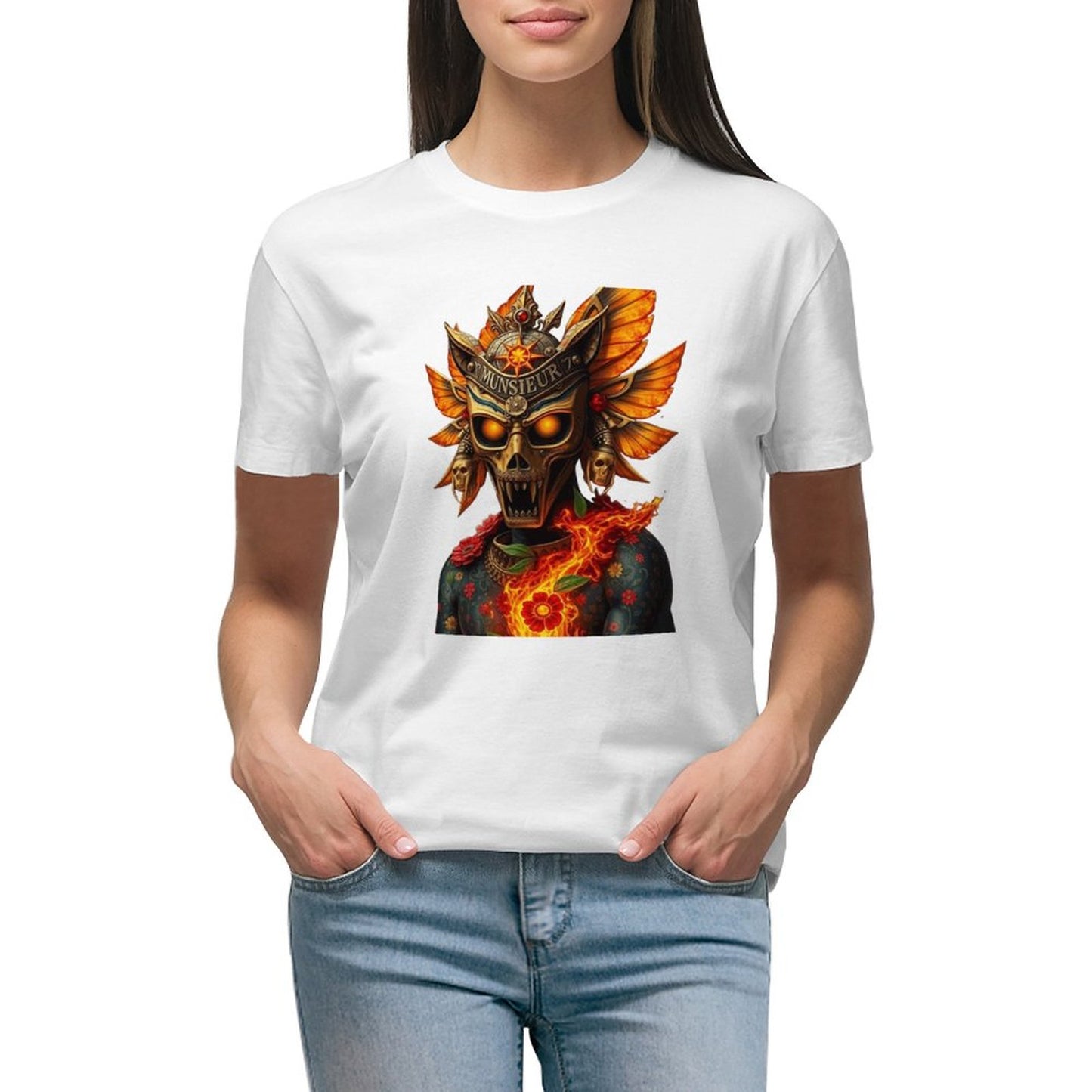 Lost Tribe of Munsieur T-Shirt for Women "Jester" (High Definition & Dual-sided Printing)