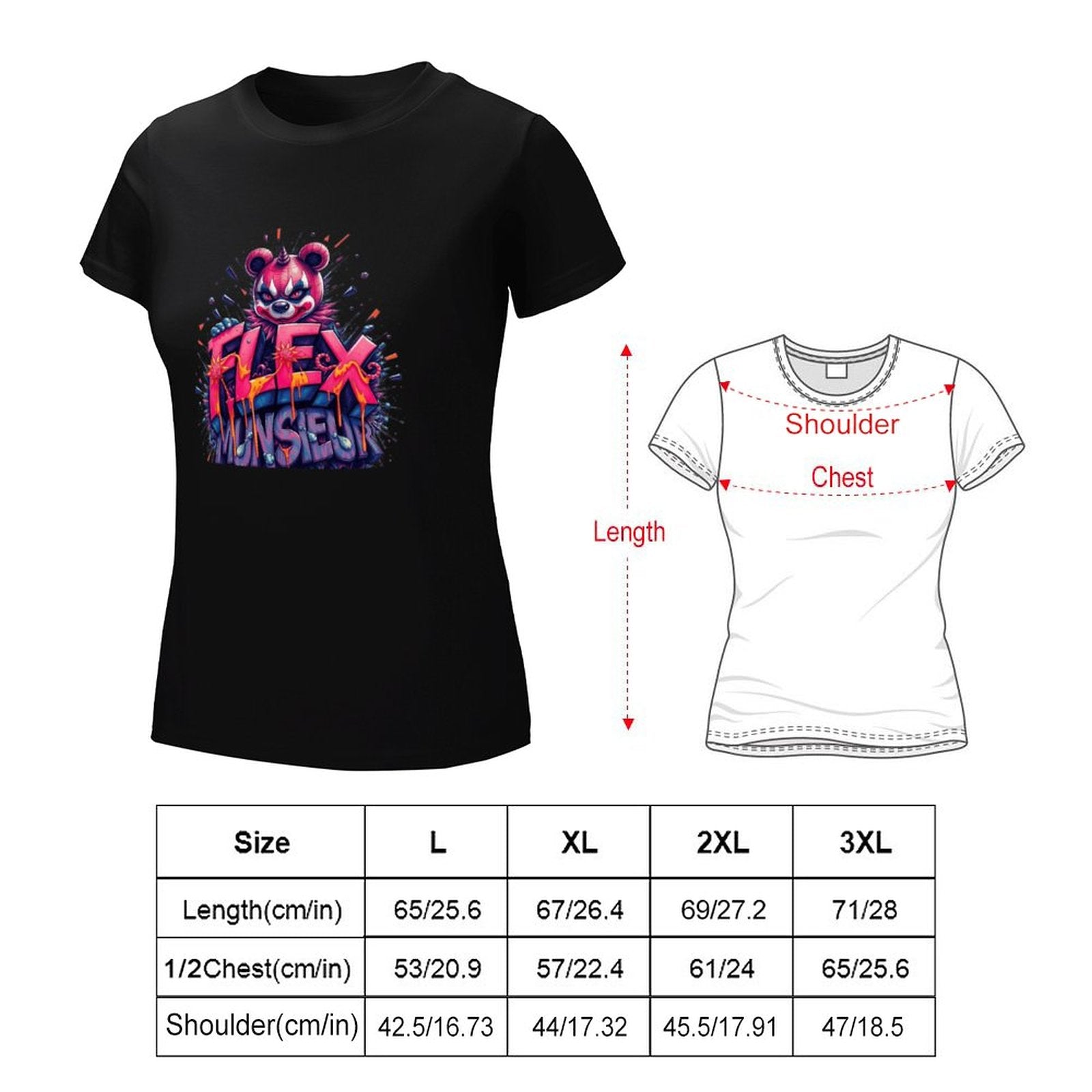 **Sale** Women's Munsieur T-shirt "Flex" Streetwear for Her