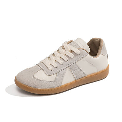 Lace Up Round Toe Sneakers - Munsieur