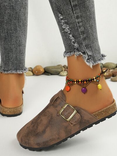 Round Toe Buckle Slip-Ons - Munsieur