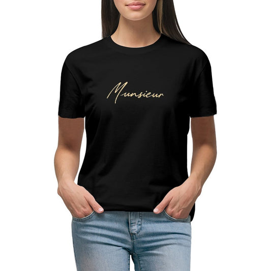 Women's Munsieur Brand T-shirt Comfortable Cotton Casual Streetwear