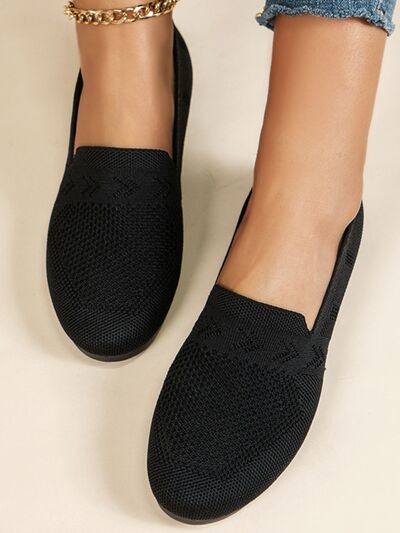 Mesh Round Toe Flat Slip-Ons - Munsieur
