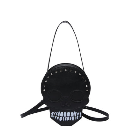 Halloween Skull Crossbody Bag - Gothic Messenger Shoulder Bag for Women