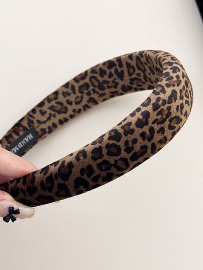 Leopard Polyester Wide Headband - Munsieur