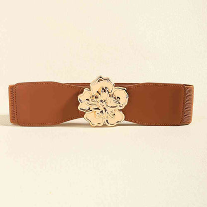 Flower Alloy Buckle Elastic Belt - Munsieur