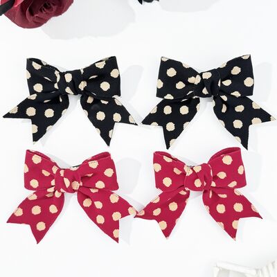 2-Piece Polka Dot Bow Hair Clip - Munsieur