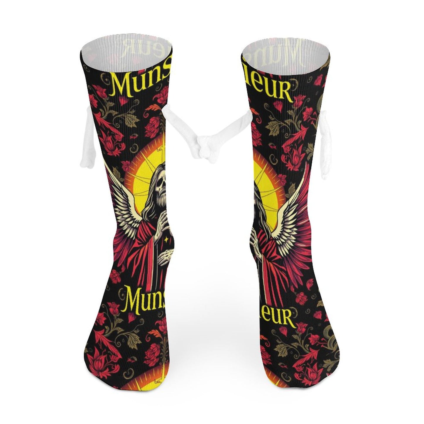 Munsieur Design Buddy Socks Magnetic Holding Hands Funny Socks accessories