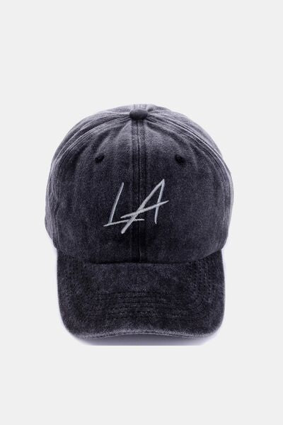 Zenana Washed Embroidered City Baseball Cap - Munsieur