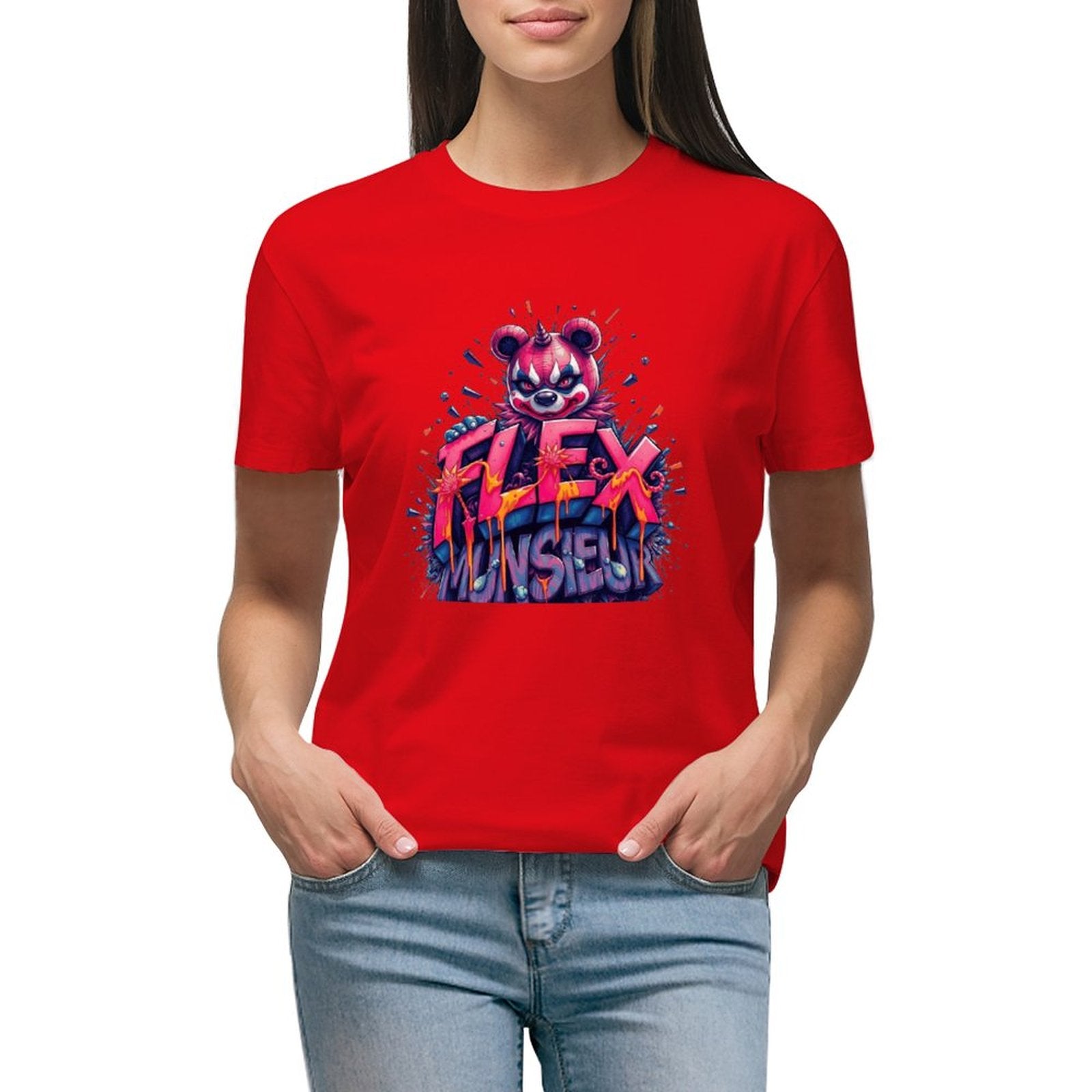 **Sale** Women's Munsieur T-shirt "Flex" Streetwear for Her