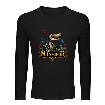 Munsieur Long Sleeve Tee for Men: Relaxed Fit with a Modern Edge - Munsieur