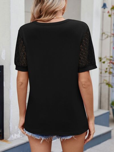 Lace Short Sleeve T-Shirt - Munsieur