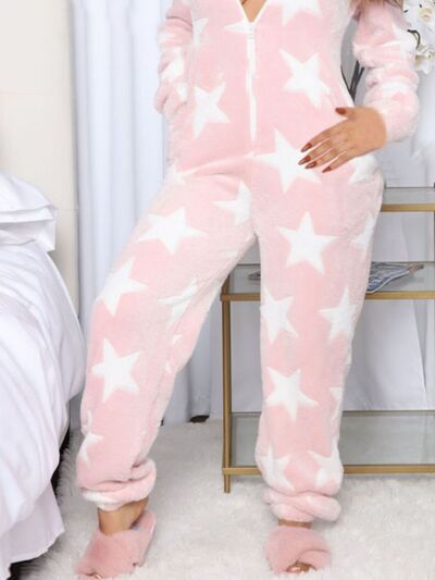 Printed Zip Up Long Sleeve Lounge suit - Munsieur