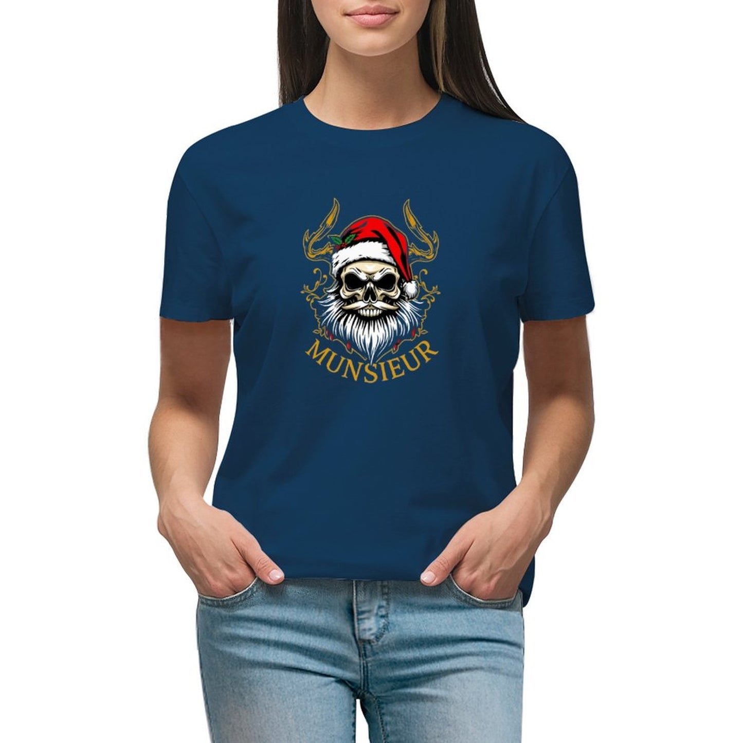 Women's Munsieur T-shirt "Seasons Santa" Christmas Collection