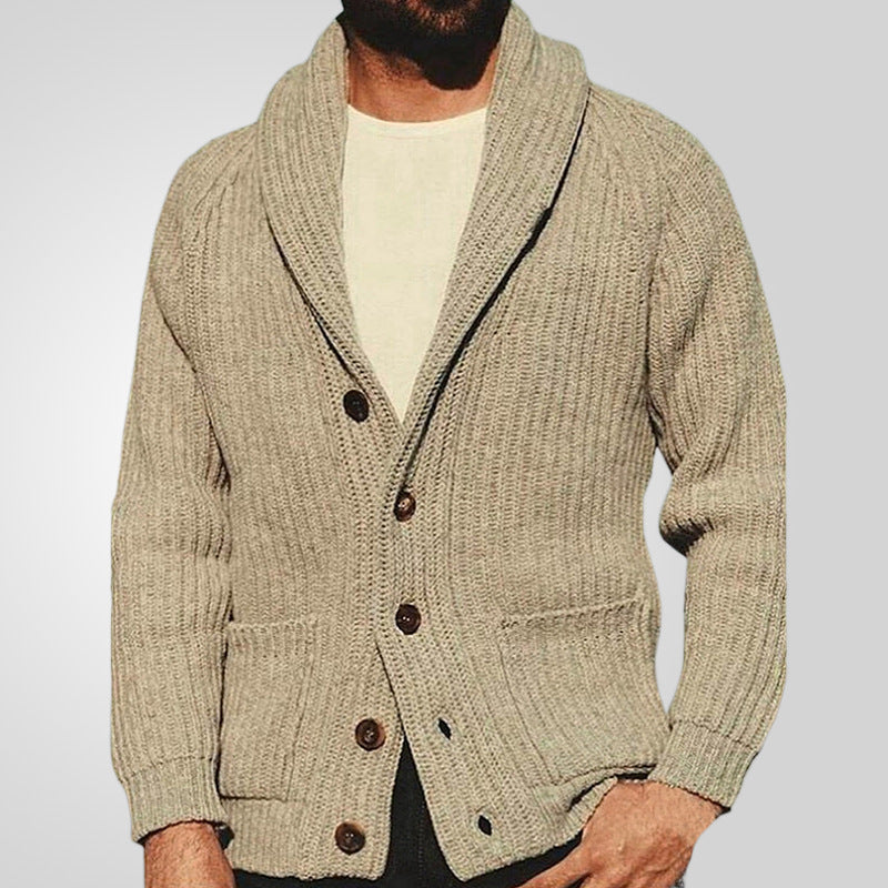 Men's Lapel Knitting Cardigan Hoodie Munsieur Season - Munsieur