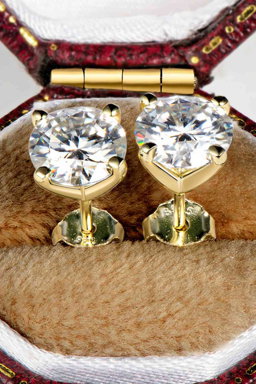 925 Sterling Silver 1 Carat Moissanite 4-Prong Stud Earrings - Munsieur