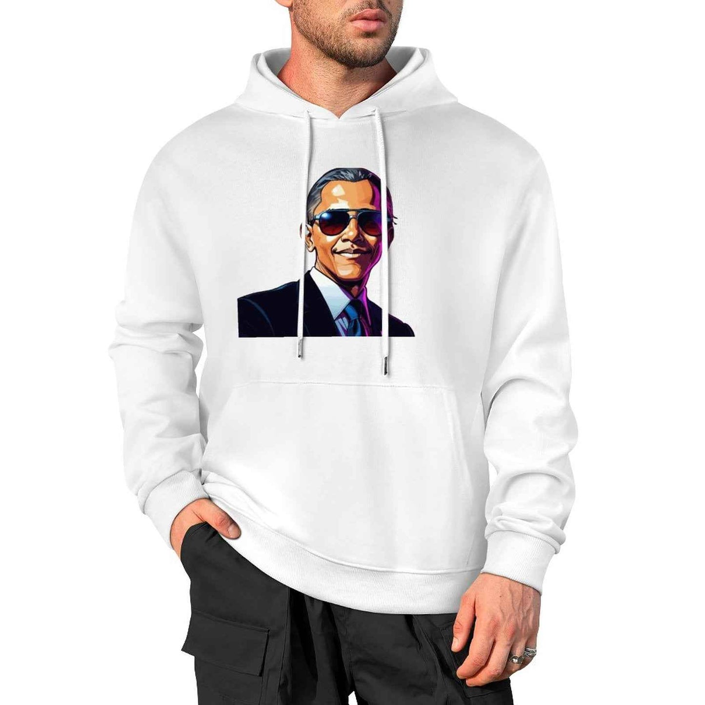 Men's Hoodie "Obama" Crown Co. 👑 Comfortable Cotton Design Streetwear