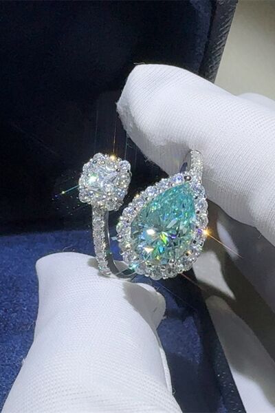 2 Carat Moissanite 925 Sterling Silver Bypass Ring - Munsieur