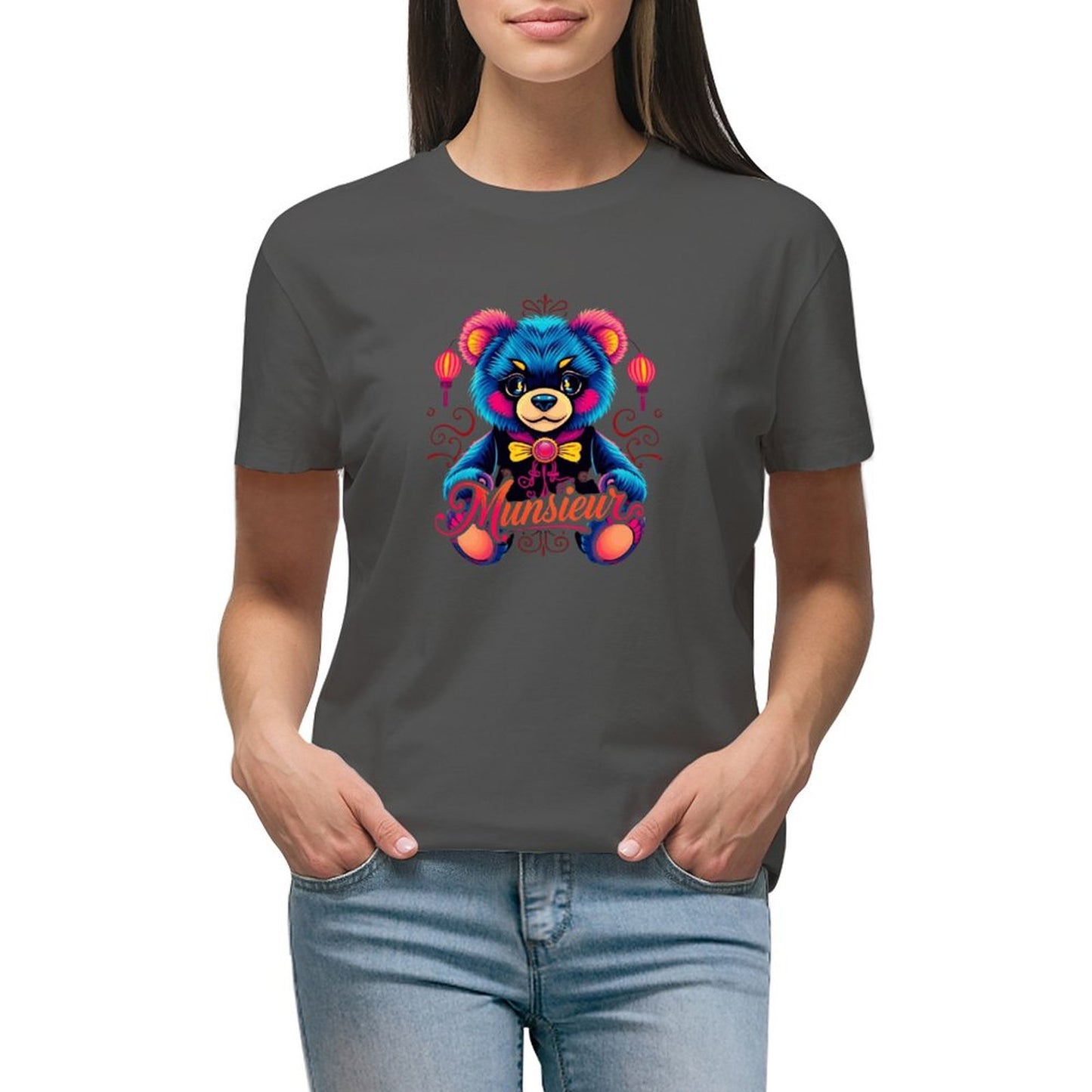 Munsieur Brand T-shirt Chinese Bear Streetwear Design
