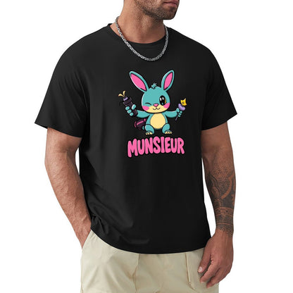 Munsieur 男士復活節兔子系列「Blaze」復活節設計師 T 卹