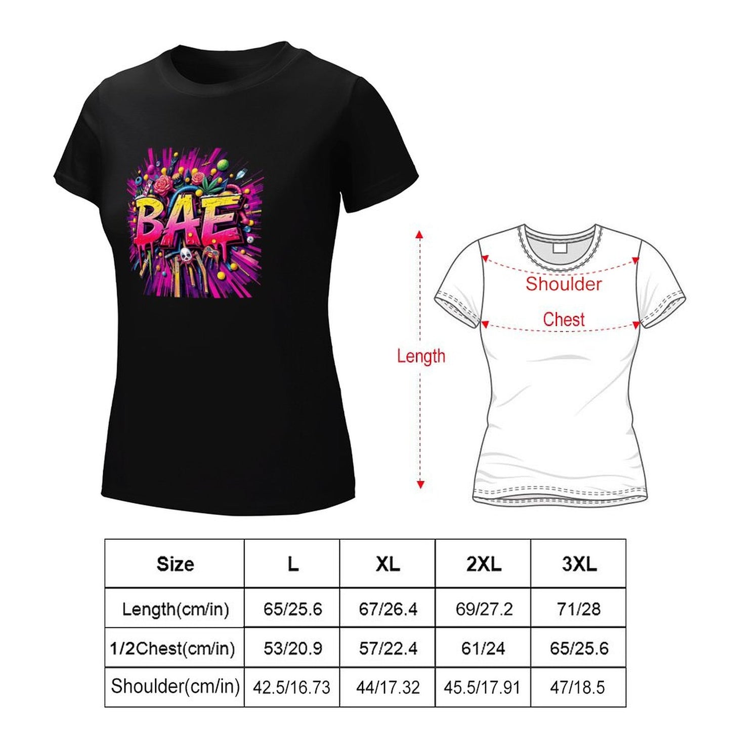T-Shirts for Women "Bae" Streetwear Crown Co. 👑
