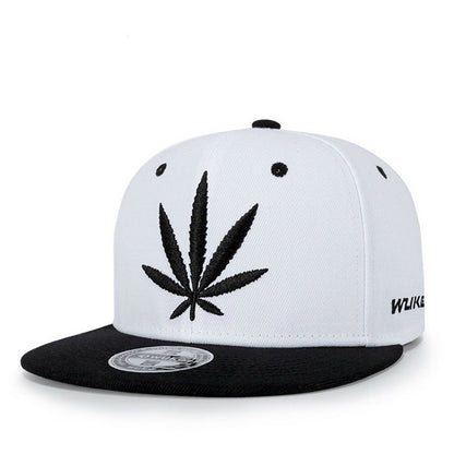 Topi All-match Jalanan Trend Lelaki Dan Wanita Hip-hop Kapas Sulaman Daun