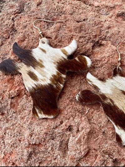 PU Leather Bull Head Earrings - Munsieur