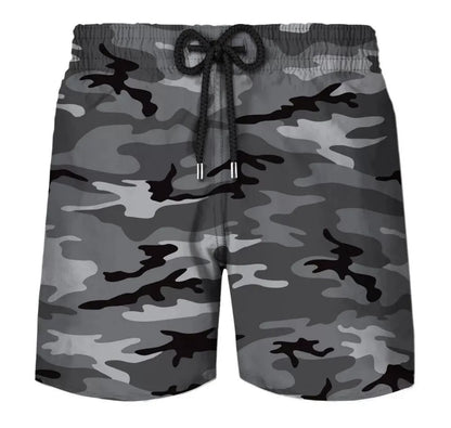 Graffiti 3D Casual Loose Assorted Men's Beach Shorts
