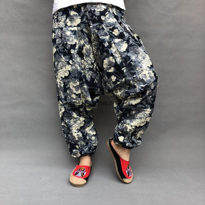 Trendy Plus Size Loose Lantern Men's Large Crotch Pants