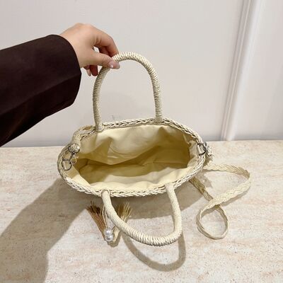 Braided Strap Paper Weave Shoulder Bag - Munsieur
