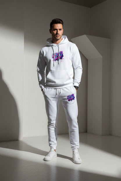 Munsieur Design Graphic Hoodie Set for Men "Hustle and Pray"