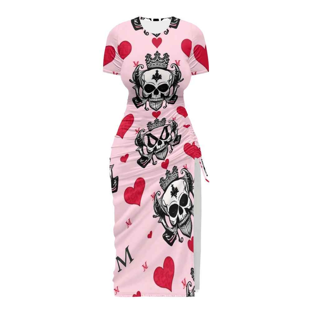 women's slit sheath dress