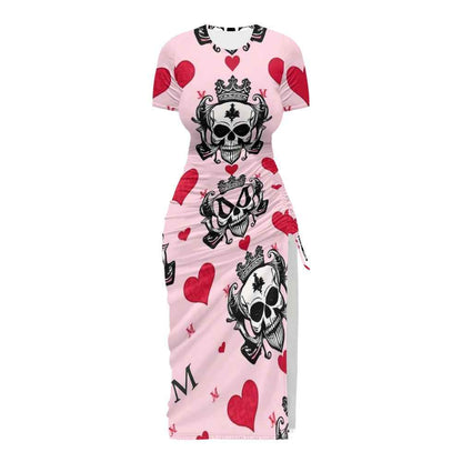 women's slit sheath dress