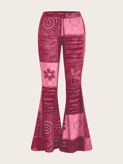 Pattern Abstract Style Personality Trend Tight Jeans