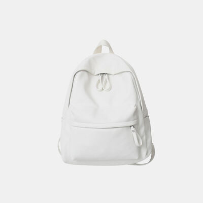 Stylish PU Leather Zip Backpack for Everyday Use - Munsieur
