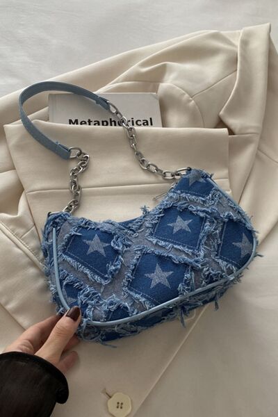 Fringe Star Print Shoulder Bag - Munsieur